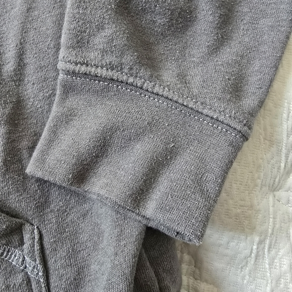 The North Face Kids Charcoal Hoodie with Bright Orange Logo - Picture 5 of 9